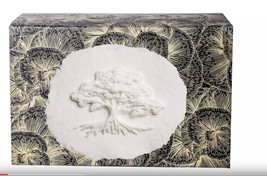 XLarge 300 Cubic Inch Biodegradable Box Cremation Urn w/Cotton Tree of Life - £119.87 GBP