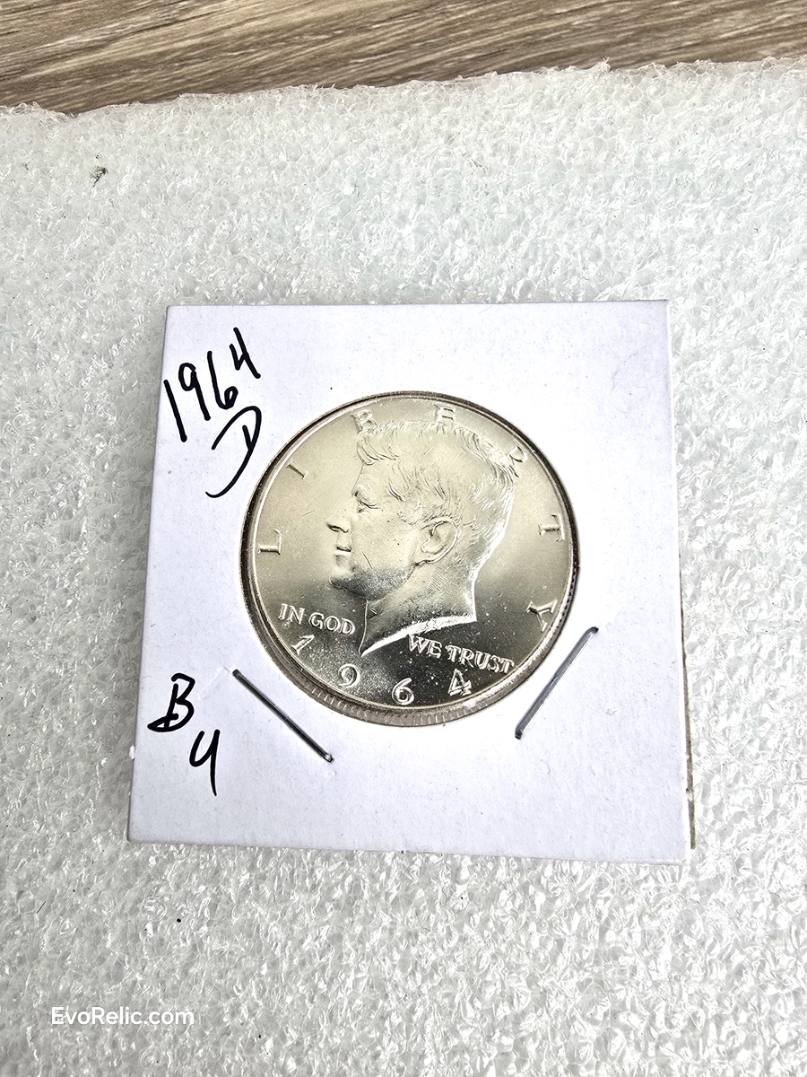 1964-D JFK Half Dollar 90% Silver - $65.00