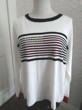 Tommy Hilfiger Studded Flag Color Block Sweater Top Nwt Size M - £22.37 GBP