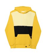 Abstract Brush Stroke Yellow Unisex Hoodie, Marker Line, Wide Dot - £41.43 GBP+