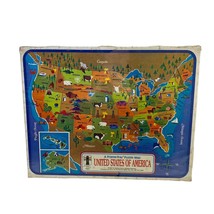 Frame Tray Puzzle 1968 Map of United States of America 75902-1 Rainbow S... - $9.00
