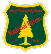 George Washington &amp; Jefferson National Forest Sticker R3238 YOU CHOOSE SIZE - £1.14 GBP+