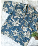 TOMMY BAHAMA Short Sleeve Button Up Camp Shirt Men Blue Pineapple Hawaii... - €29,20 EUR