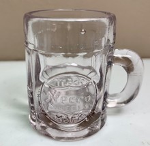 Vintage Necco Candy Scoop Glass Miniature Mug Shot Glass Toothpick Holder - £21.57 GBP