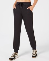 allbrand365 designer Womens Activewear Velour Stripe Joggers,Size X-Large,Noir - £35.09 GBP