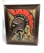 Vintage Spartan Warrior Helmet Troy art picture 3D awesome rare - $1,305.29 MXN