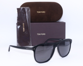 New Tom Ford Joni Tf 905-N 01D BLACK/GREY Polarized Authentic Sunglasses 56-16 - £224.17 GBP