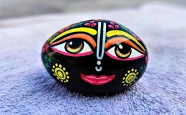Painted SHALIGRAM Stone from VRINDAVAN || Fully Hand Painted || Size 2 I... - £27.23 GBP