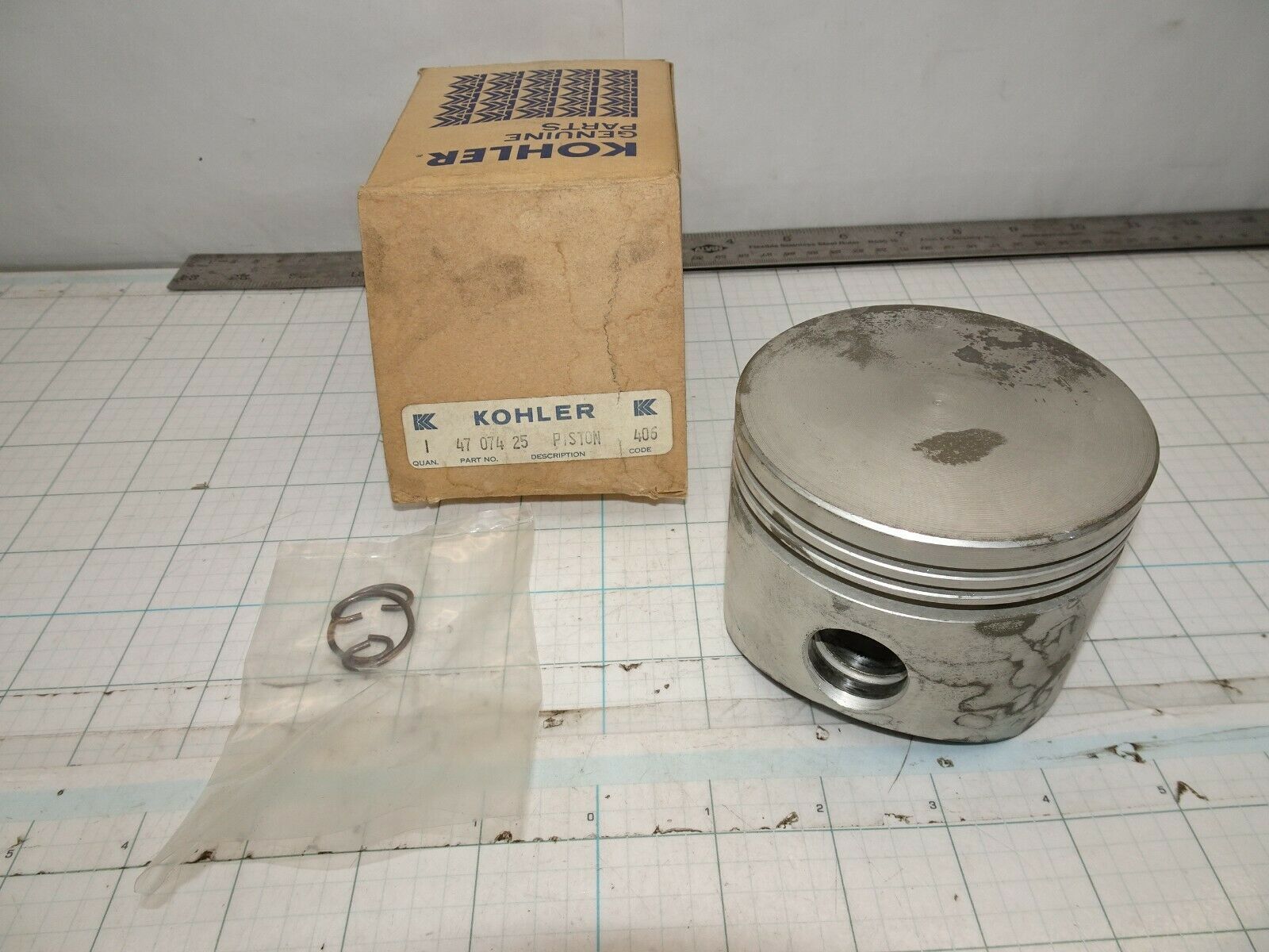 Kohler 47 074 25 Piston .030" Over Pins are Very Tight Be Careful OEM NOS - $39.65