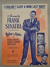 I Couldn&#39;t Sleep A Wink Last Night By Frank Sinatra-Higher-1943 Sheet Music - £5.73 GBP