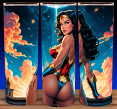Sexy Wonder Woman Super Hero Comic Cup Mug Tumbler  20oz with lid and straw - £15.57 GBP