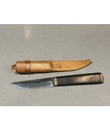 Vintage Hackman Tapio Wirkkala Finland Fixed Blade Puukko Knife & Sheath MINT - $357.88