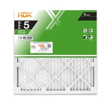 3PK HDX Standard Pleated Air Filter FPR 5  16in x 16in x 1in - £8.16 GBP