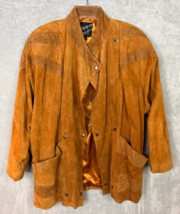 Tannery West Suede Leather oversized hippie boho 70&#39;s 80&#39;s jacket unisex - $143.74