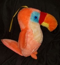 11” Vintage 1983 ACME Tropical Toucan Parrot Bird Plush Orange Rare Colorful - $14.86