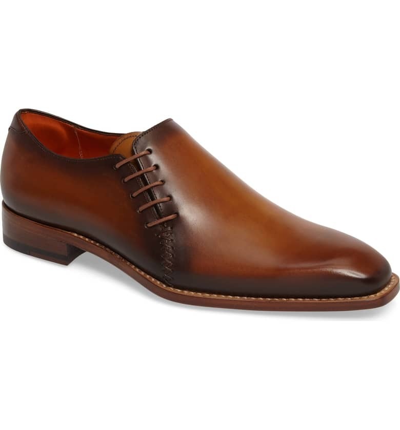 New Handmade Genuine Leather Tan Brown Oxford Lace up Men's Shoes All Size 2019