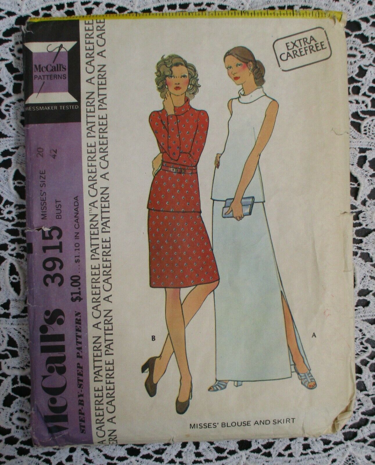 McCall&#39;s 3915 Misses Blouse &amp; Skirt Size 20 Bust 42 UNCUT - $8.41