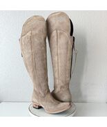 Lane LEXINGTON Over the Knee Womens Cowboy Boots 8.5 Latte Suede Western... - $523.91 CAD
