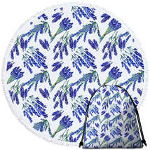 Purplish Lavender Bouquets Round Beach Towel - $14.90+