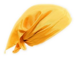 Sikh hindu kaur singh yellow plain bandana head wrap gear wedding marria... - $7.69