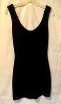 Women&#39;s Vintage 90&#39;s Mitra Modelle Spaghetti Strappy Black Velvet Dress S/M - £27.89 GBP