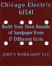 Build Your Own Bundle Chicago Electric 61541 1/4 Sheet No-Slip Sandpaper 17 Grit - £0.77 GBP