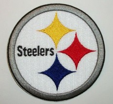 Pittsburgh Steelers Embroidered PATCH~3 3/8&quot; Round~Iron Sew On~NFL~Ships... - $4.85