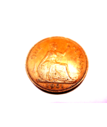 1961 Great Britain One Penny Queen Elizabeth Large Cent England Coin - $9.58 CAD