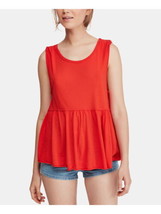 We The Free Womens Anytime Peplum Tank Top Color Orange Size M - $38.26