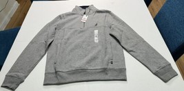 Nautica Men&#39;s Classic Fit Quarter Zip Fleece Sweatshirt Gray Size X-Small NWT - £31.57 GBP