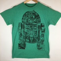 Star Wars R2D2 Movie Scenes Graphic Print T-Shirt Size Small Green - £6.06 GBP