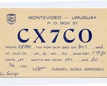 CX7CO QSL Card Montevideo Uruguay 1957 - £11.05 GBP