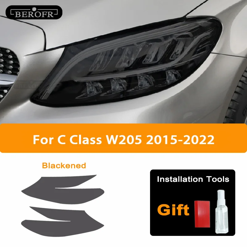 For  Benz C Cl W205 AMG 15-22 Car Headlight Taillight Protection Tint Film Smoke - $162.34