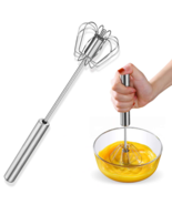 Semi-Automatic Hand Eggbeater Stirring Whisks Rotating Push Egg Beater M... - £15.85 GBP