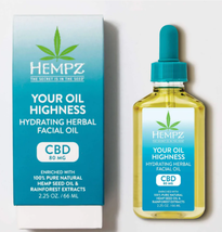 Hempz Your Oil Highness Hydrating Herbal Facial Oil, 2.5 Oz. - £17.56 GBP