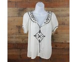 Forever 21 Blouse Top Womens Size Small White TN4 - £6.61 GBP