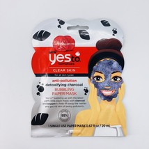 Yes To Tomatoes Anti Pollution Detoxifying Charcoal Bubbling Paper Mask 0.67 oz - £1.58 GBP