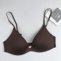 Uniqlo XS Bra Brown Airism Wireless Triangle Adjustable Straps T Shirt Jersey - £10.36 GBP