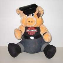 Harley Davidson Vtg 1993 Plush Motorcycle Bike Pig Stuffed Animal With T... - $19.99