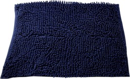 Luxury Chenille Bath Mat – Soft, Absorbent, Non-Slip Shower Rug, 17&quot; x 24&quot; Navy - $14.84