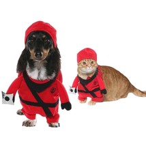 NEW Ninja Costume Pet Size Small Cat Dog (10-20 lbs) Halloween Vibrant Life Hat - £11.72 GBP