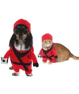 NEW Ninja Costume Pet Size Small Cat Dog (10-20 lbs) Halloween Vibrant L... - £11.61 GBP