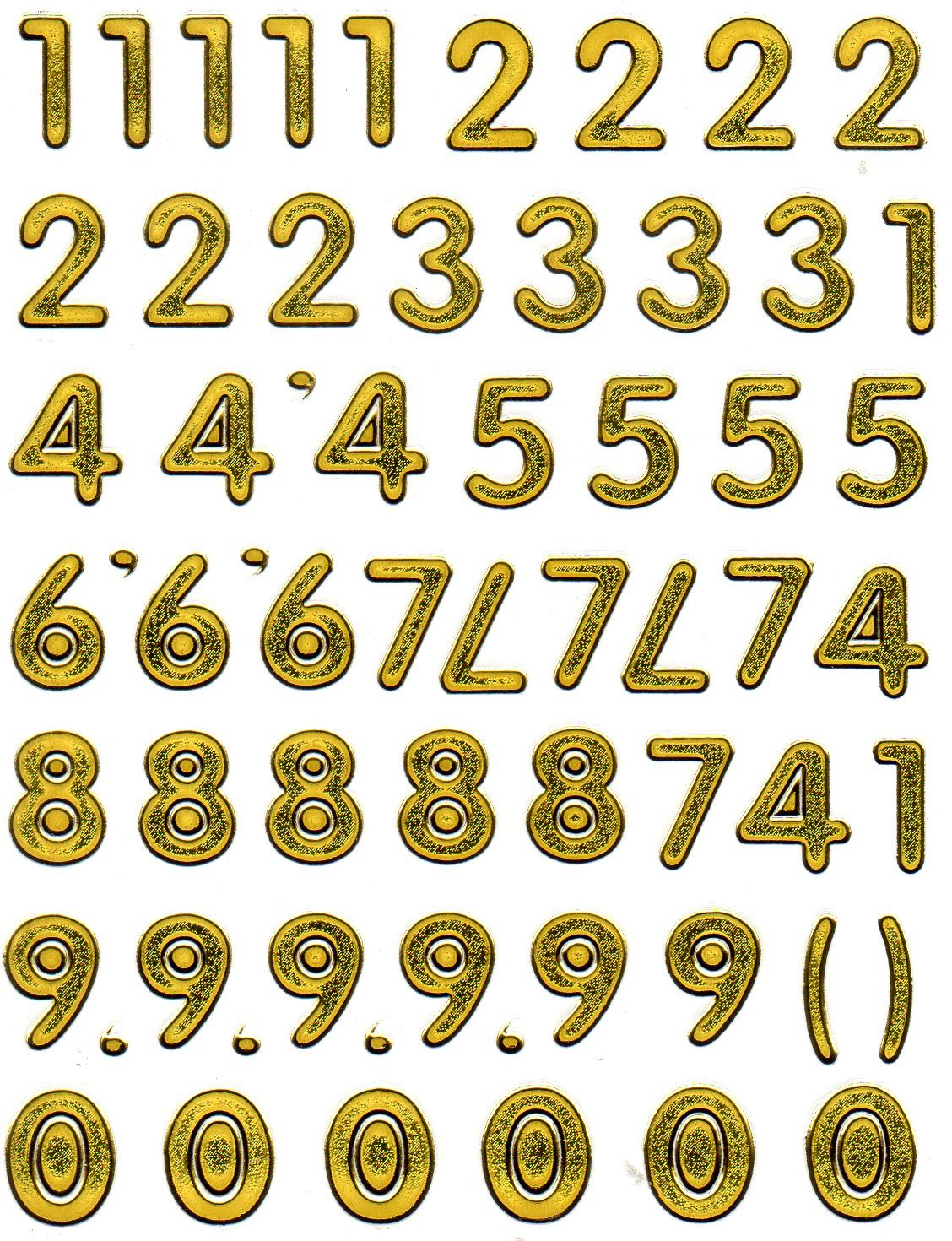 123 Number School Craft Sticker Decal Size 13x10cm/5x4inch Glitter Metal... - $3.49