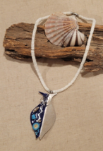 Hawaiian Puka Boho Surf Enamel Fish Mix Media Pendant Shell Necklace 16&quot;... - £14.52 GBP