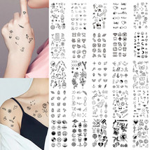 10pcs Small  Temporary Tattoo Stickers Dark Symbols Emoticons Flowers Wa... - $27.54 CAD