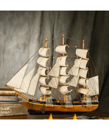 Assembled 60cm Large 3D Wooden Sailboat Model Craft Toys Sailing Boat - $157.41