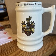 Sir George Williams University Beer Mug Stein 24 oz 22k Gold Rim Montreal - $47.79