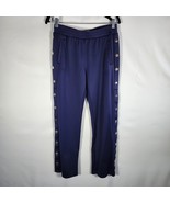 Michael Kors Logo Tape Buttoned Track Pants Navy Blue M 90s Athleisure  - $617.19 MXN