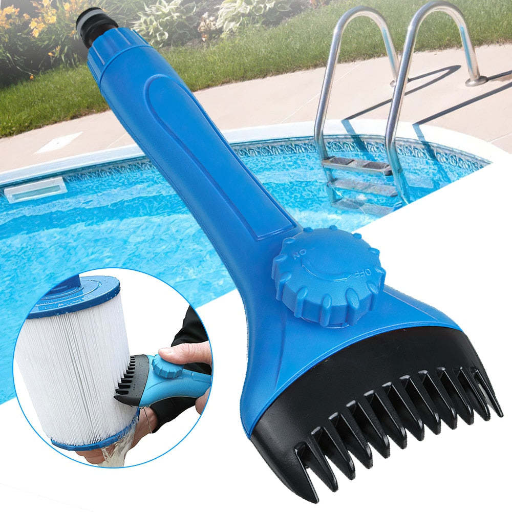Cartridge Filter Cleaner Water Wand Spa Hot Tub Brush Filter Comb Super Cleaner