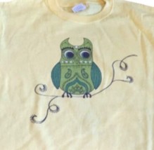 Kid&#39;s T Shirt Retro Owl Child&#39;s Children&#39;s Youth XL Yellow NWOT NEW - £7.52 GBP